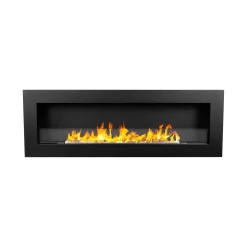 Camini A Bioetanolo > Dmora Camino a Bioetanolo Capacità 1.25 lt Superficie Riscaldabile 30 120x15x40h cm, Potenza (kw) 3 - Revello Nero
