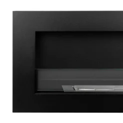 Camini A Bioetanolo > Dmora Camino a Bioetanolo Capacità 1.25 lt Superficie Riscaldabile 30 120x15x40h cm, Potenza (kw) 3 - Revello Nero