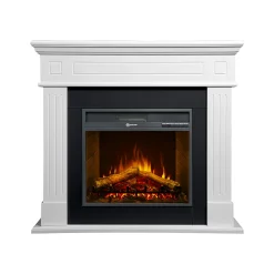 Camino Elettrico Bianco Superficie Riscaldabile 30 Potenza (kw) 0.9/1.8 110x25x95h cm, Indoor - Sola