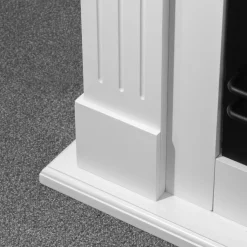Camino Elettrico Bianco Superficie Riscaldabile 30 Potenza (kw) 0.9/1.8 110x25x95h cm, Indoor - Sola