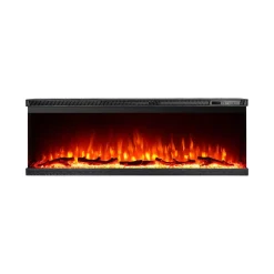 Camini Elettrici > Dmora Camino Elettrico Superficie Riscaldabile 30 Potenza (kw) 0.75/1.5 101x20x44h cm, Indoor - Usini Nero