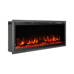 Camino Elettrico Nero Superficie Riscaldabile 30 Potenza (kw) 0.75/1.5 127x14x45h cm, Indoor - Casanova