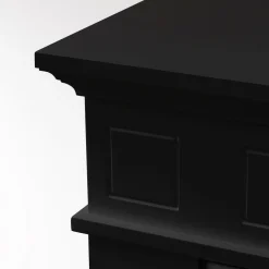 Camini Elettrici > Dmora Camino Elettrico Superficie Riscaldabile 30 Potenza (kw) 0.9/1.8 96x35x96h cm, Indoor - Limbiate Nero