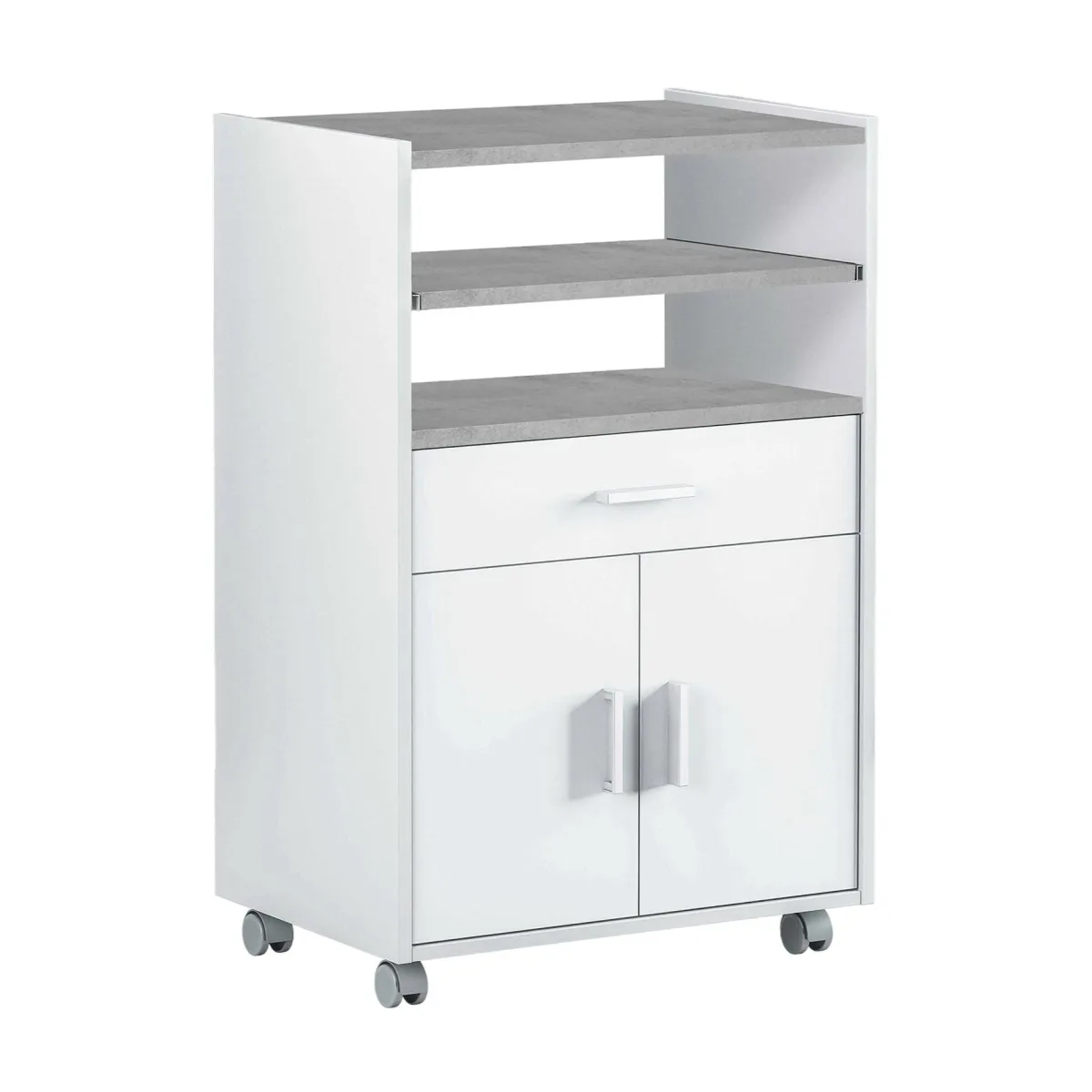 Carrelli > Dmora Carrello Akea, 59x40h92 cm, Bianco