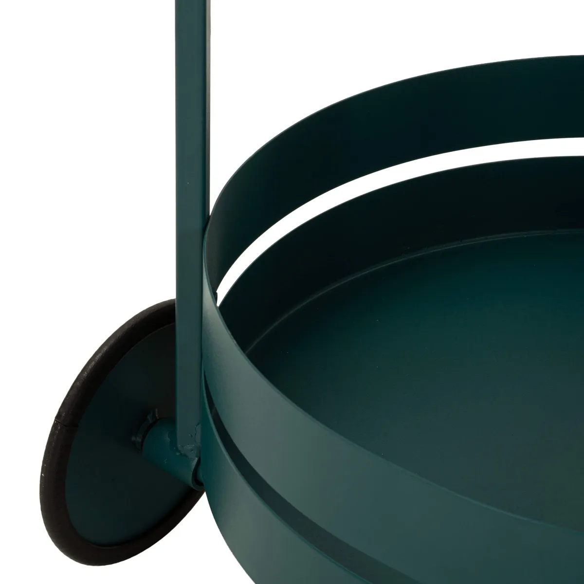 Carrelli > Dmora Carrello 2 Ripiani Ruote 45x35x65h cm, Materiale Ripiano in Metallo - Ganamo Verde