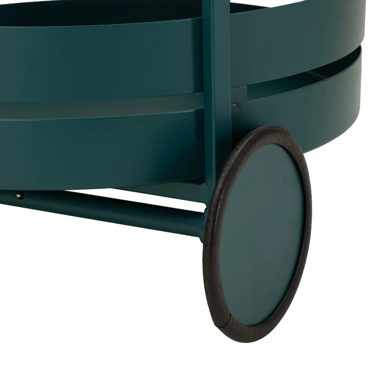 Carrelli > Dmora Carrello 2 Ripiani Ruote 45x35x65h cm, Materiale Ripiano in Metallo - Ganamo Verde