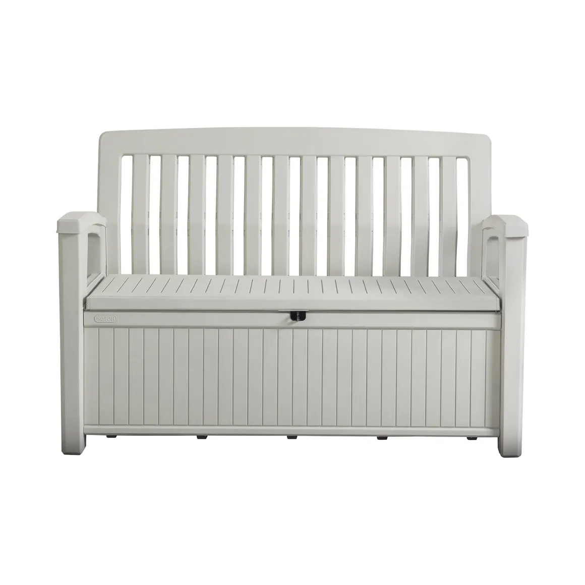 Cassapanca da esterno con schienale 132x61x89h cm bianco - Goderich