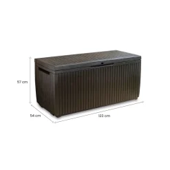 Cassapanca da esterno 123x53x57h cm marrone - Burlington