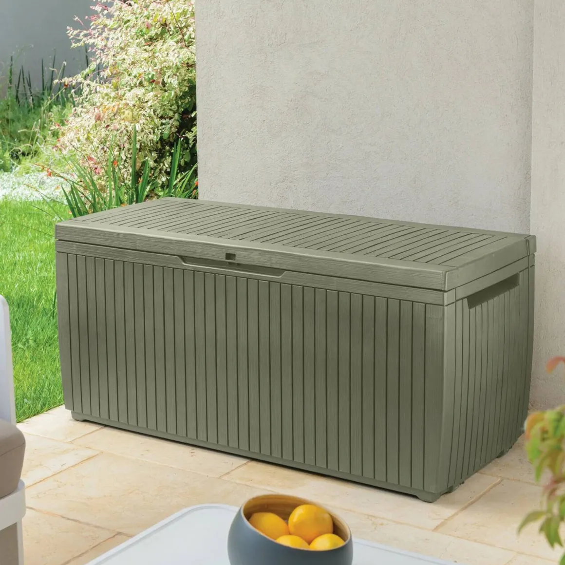 Cassapanca da giardino 123x53x57h cm verde - Burlington