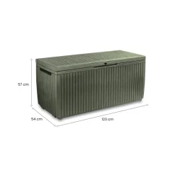 Cassapanca da giardino 123x53x57h cm verde - Burlington