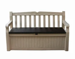 Cassapanche|Cassapanche Da Esterno > Dmora Cassapanca outdoor Chestermere, 140x60 h84 cm, e Marrone Beige