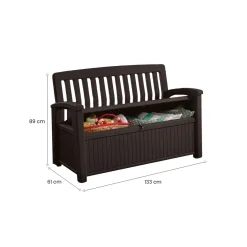 Cassapanca outdoor Goderich, 133x61 h89 cm, Antracite