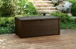 Cassapanche|Cassapanche Da Esterno > Dmora Cassapanca outdoor impermeabile 145x69x60h cm - Wawa Marrone