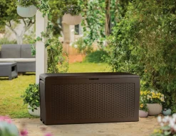 Cassapanca outdoor piccola 116x44x57h cm marrone - Kingston