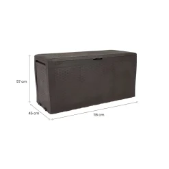 Cassapanca outdoor piccola 116x44x57h cm marrone - Kingston