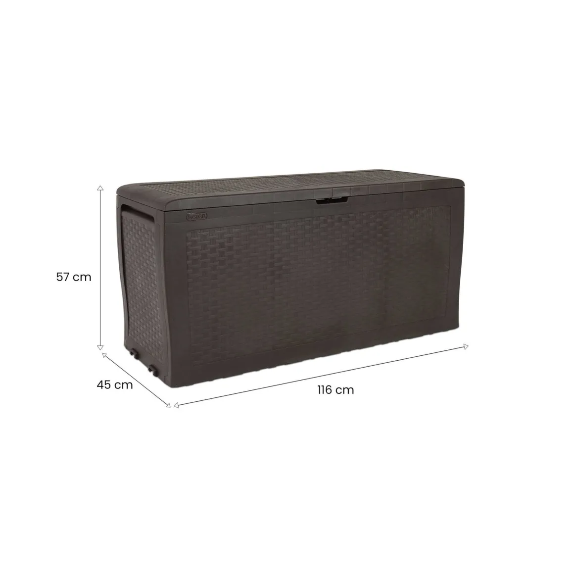 Cassapanca outdoor piccola 116x44x57h cm marrone - Kingston