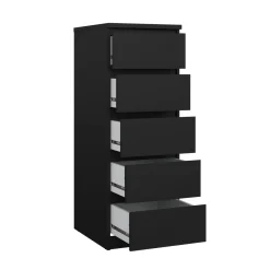Cassettiera alta nera 50x111h cm - Achaldi