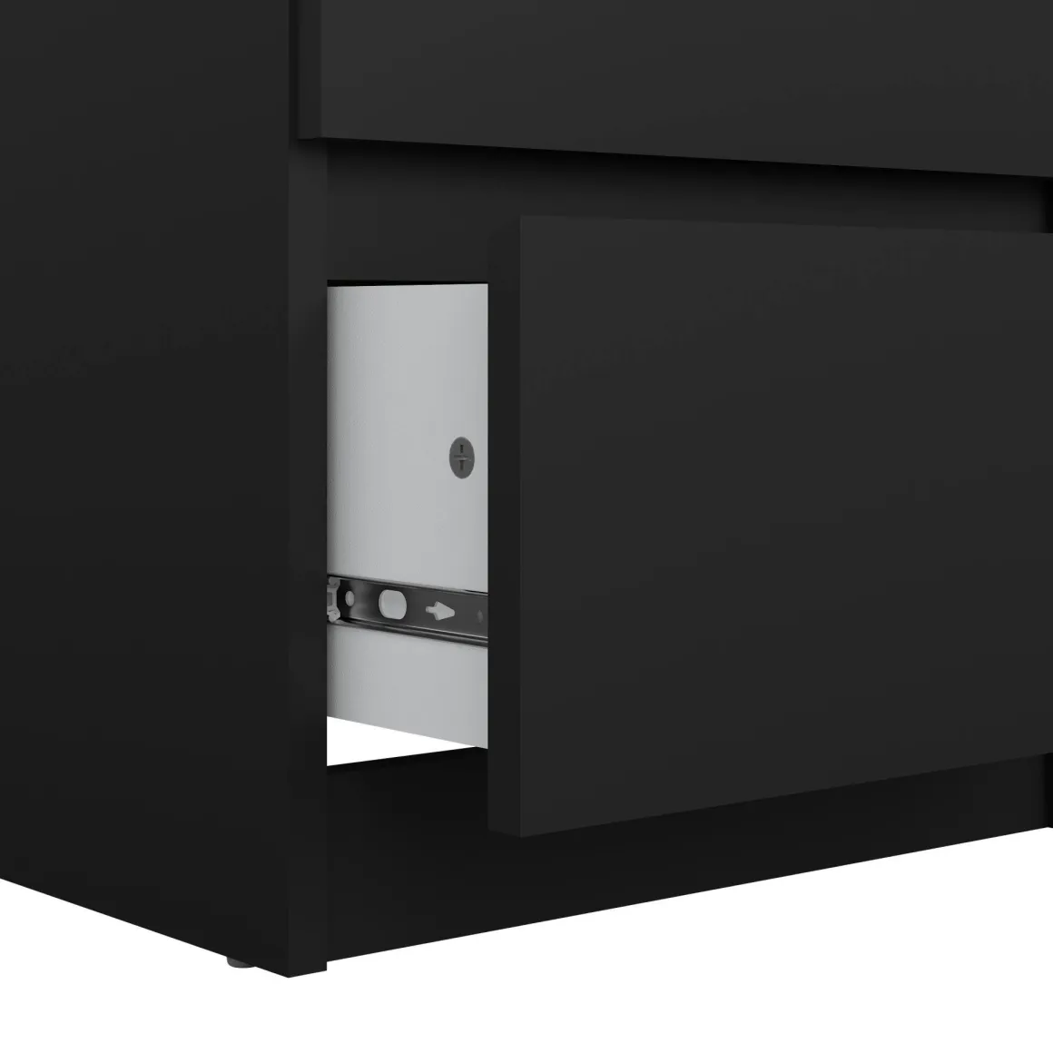 Cassettiera alta nera 50x111h cm - Achaldi