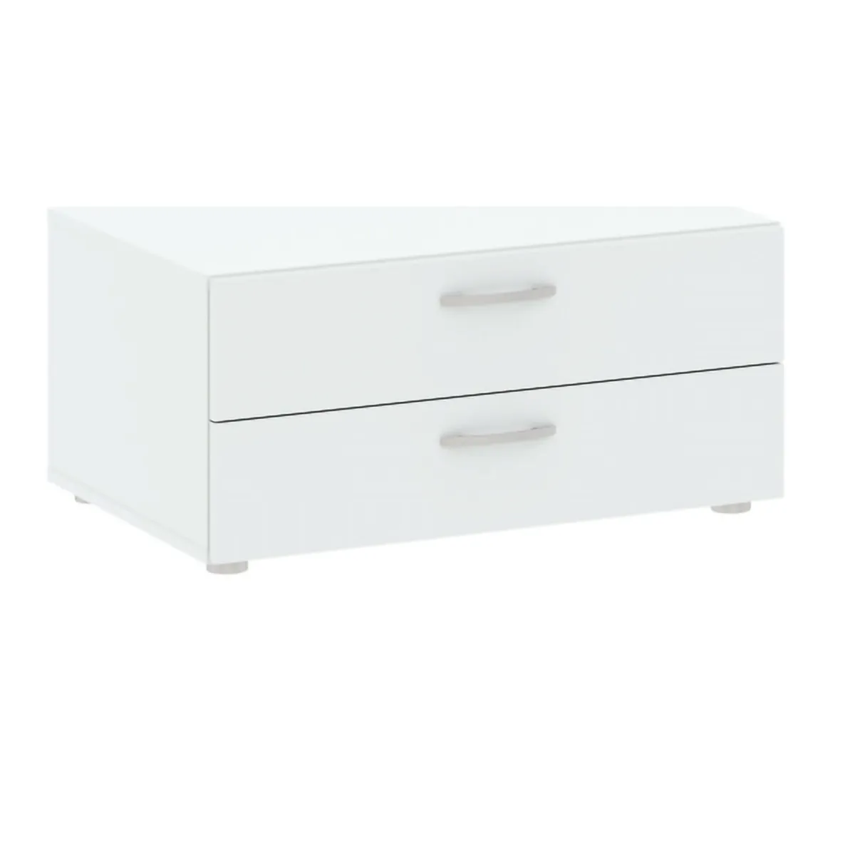 Cassettiere > Dmora Cassettiera bassa bianca 74x35h cm - Piatto Bianco