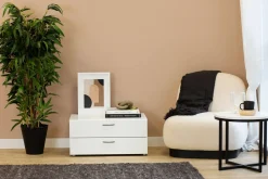 Cassettiere > Dmora Cassettiera bassa bianca 74x35h cm - Piatto Bianco
