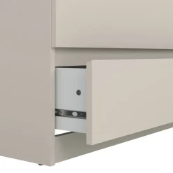 Cassettiera Beige 5 Cassetti Apertura Scorrevole 77x50x111h cm, Chiusura Scorrevole - Ansel