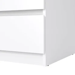 Cassettiere > Dmora Cassettiera 3 cassetti bianca lucida 77x68h cm - Kajiki Bianco Lucido