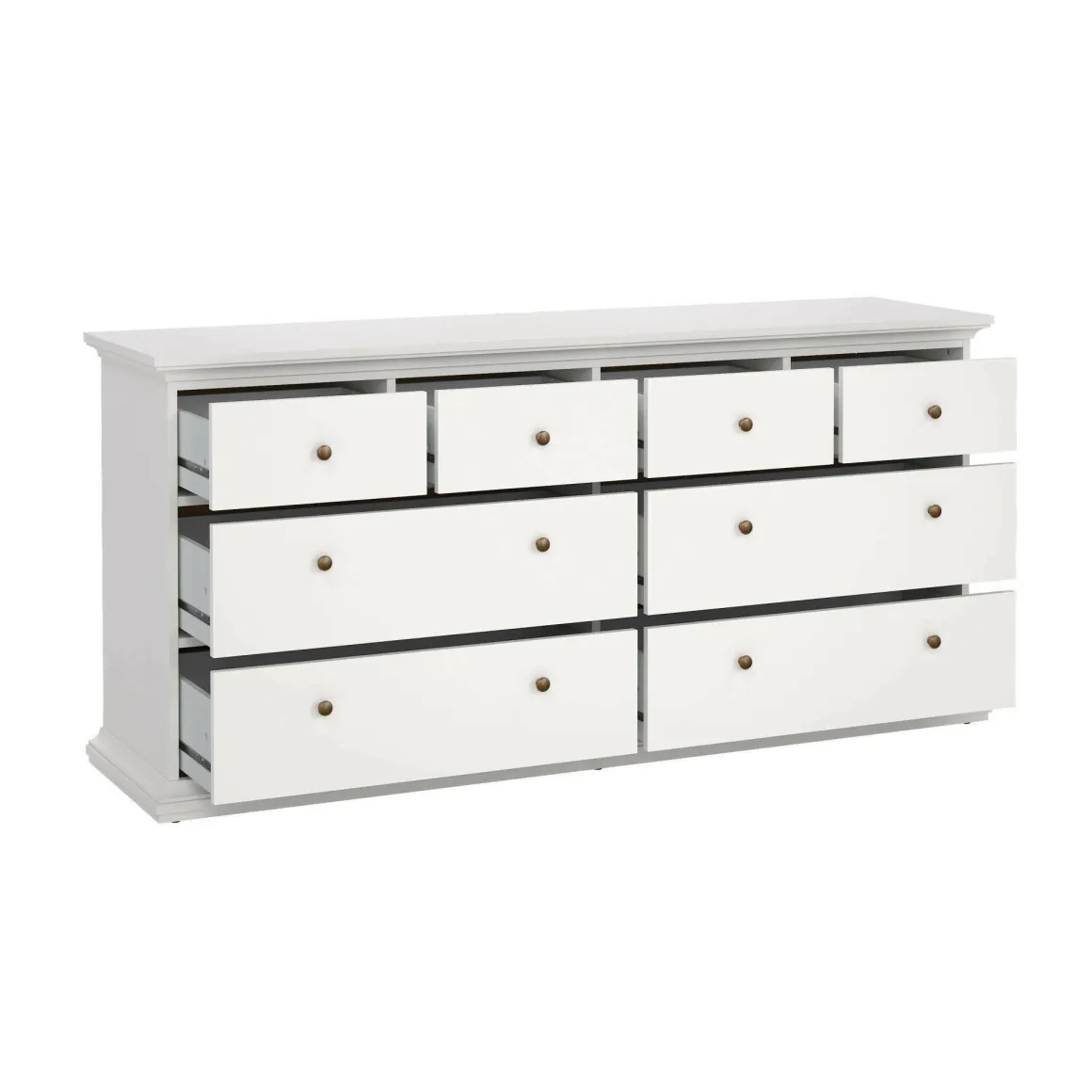 Cassettiera 8 cassetti bianca 183x86h cm - Asiagela