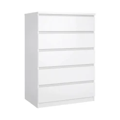 Cassettiera cassetti grandi bianca lucida 77x111h cm - Ansel