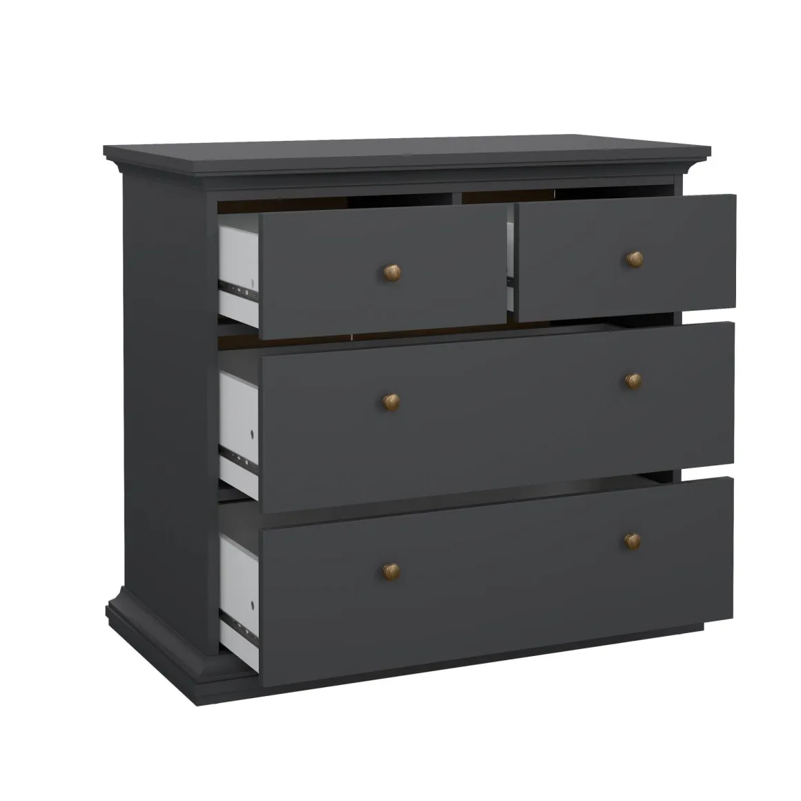 Cassettiera 4 cassetti grigia 96x86h cm - Arika