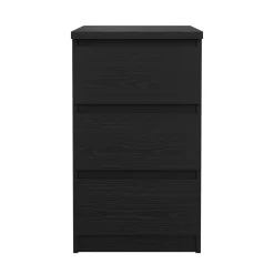 Cassettiere > Dmora Cassettiera 3 cassetti nera 50x70h cm - Accudino Nero