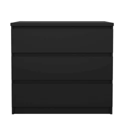 Cassettiera 3 cassetti nera 77x70h cm - Artic