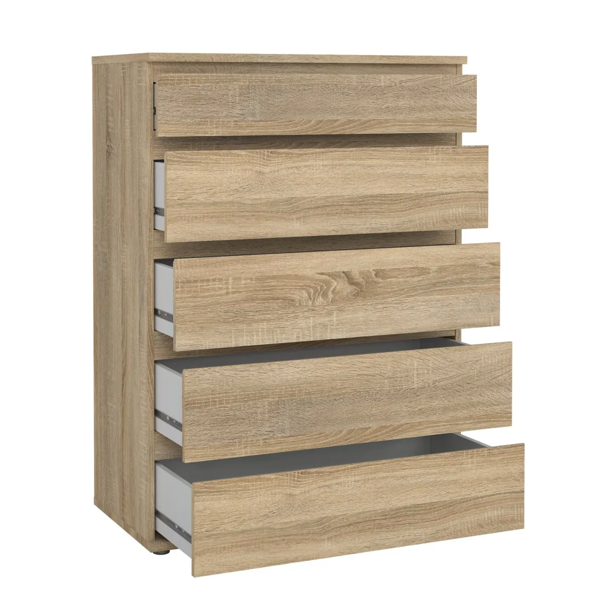 Cassettiera 5 cassetti quercia 76x106h cm - Arriba