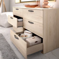 Cassettiera 6 cassetti rovere 140x72h cm - Arpel