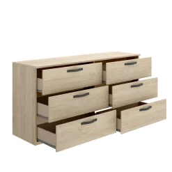 Cassettiera 6 cassetti rovere 140x72h cm - Arpel