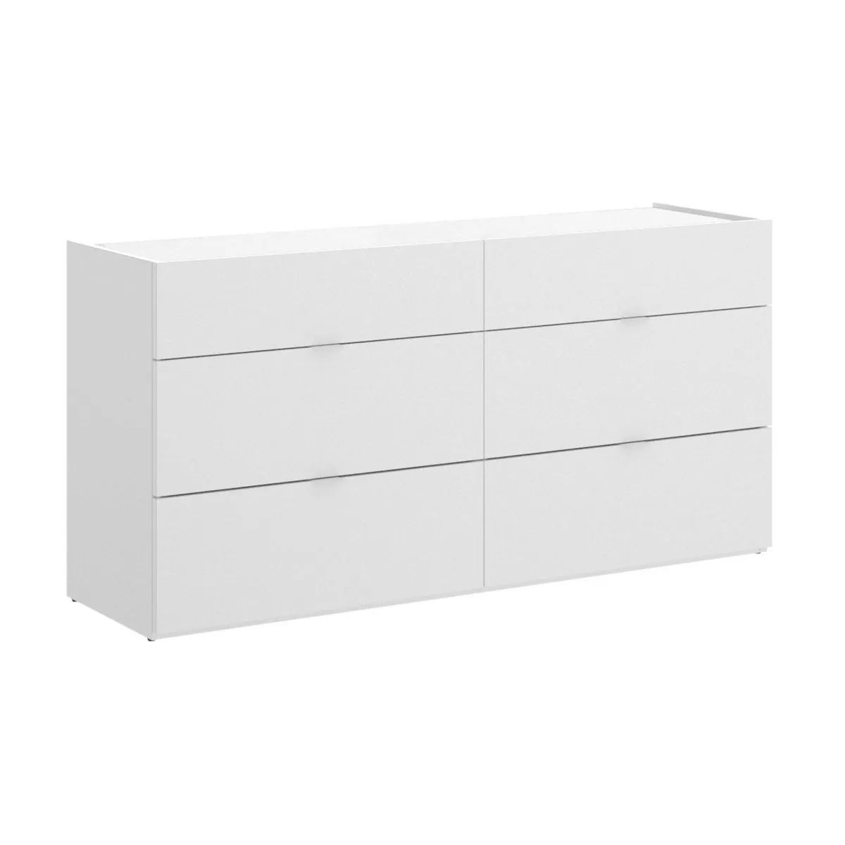 Salotto|Camera Da Letto > Dmora Cassettiera con maniglie bianca 120x62h cm - Avana Bianco