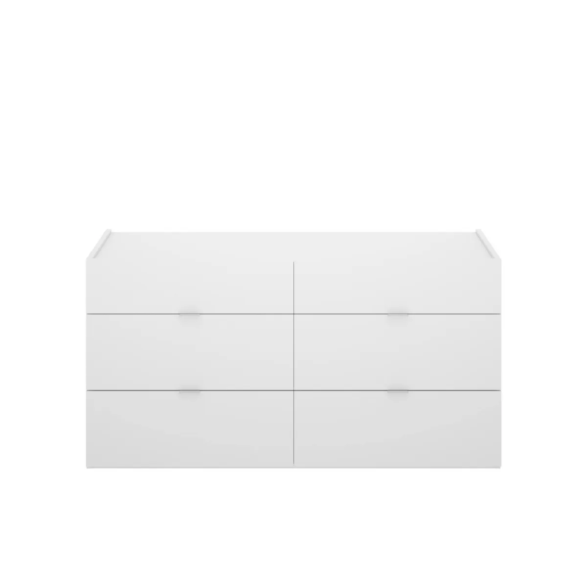 Salotto|Camera Da Letto > Dmora Cassettiera con maniglie bianca 120x62h cm - Avana Bianco