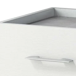 Salotto|Camera Da Letto > Dmora Cassettiera con maniglie bianca 78x95h cm - Aquilea Bianco