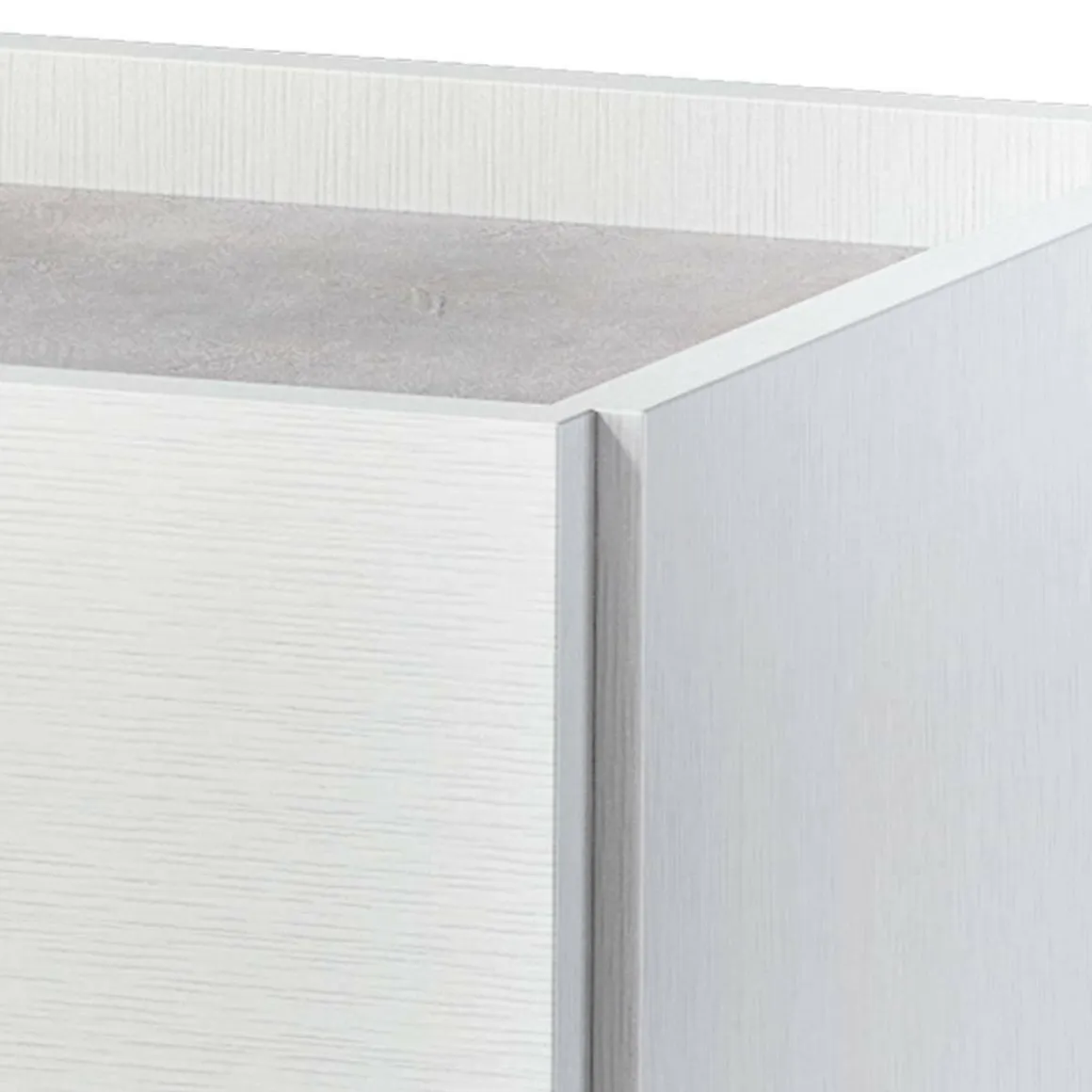 Salotto|Camera Da Letto > Dmora Cassettiera con maniglie bianca 78x95h cm - Aquilea Bianco