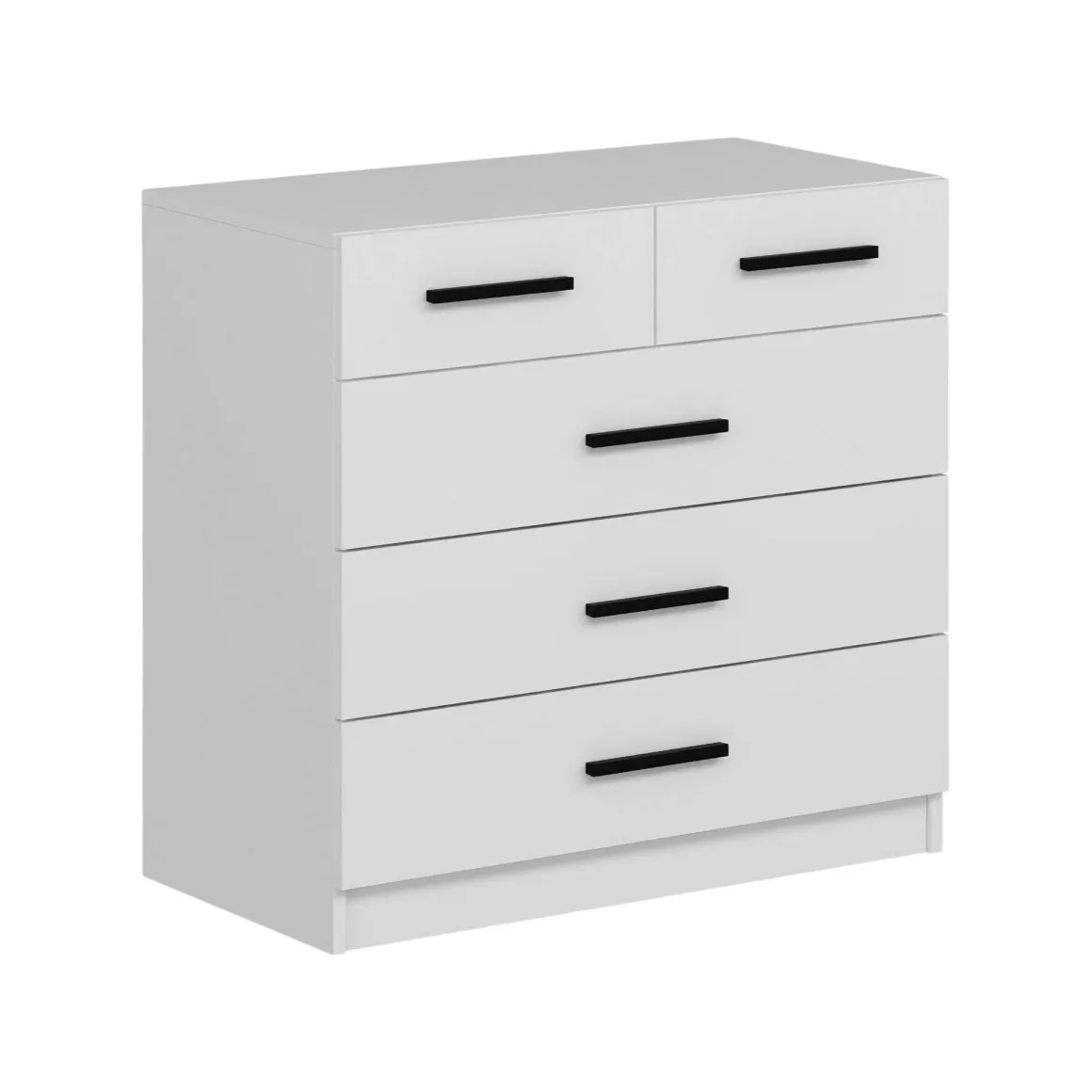 Cassettiere > Dmora Cassettiera con maniglie bianca 96x86h cm - Arika Bianco