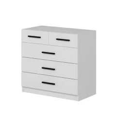 Cassettiere > Dmora Cassettiera con maniglie bianca 96x86h cm - Arika Bianco