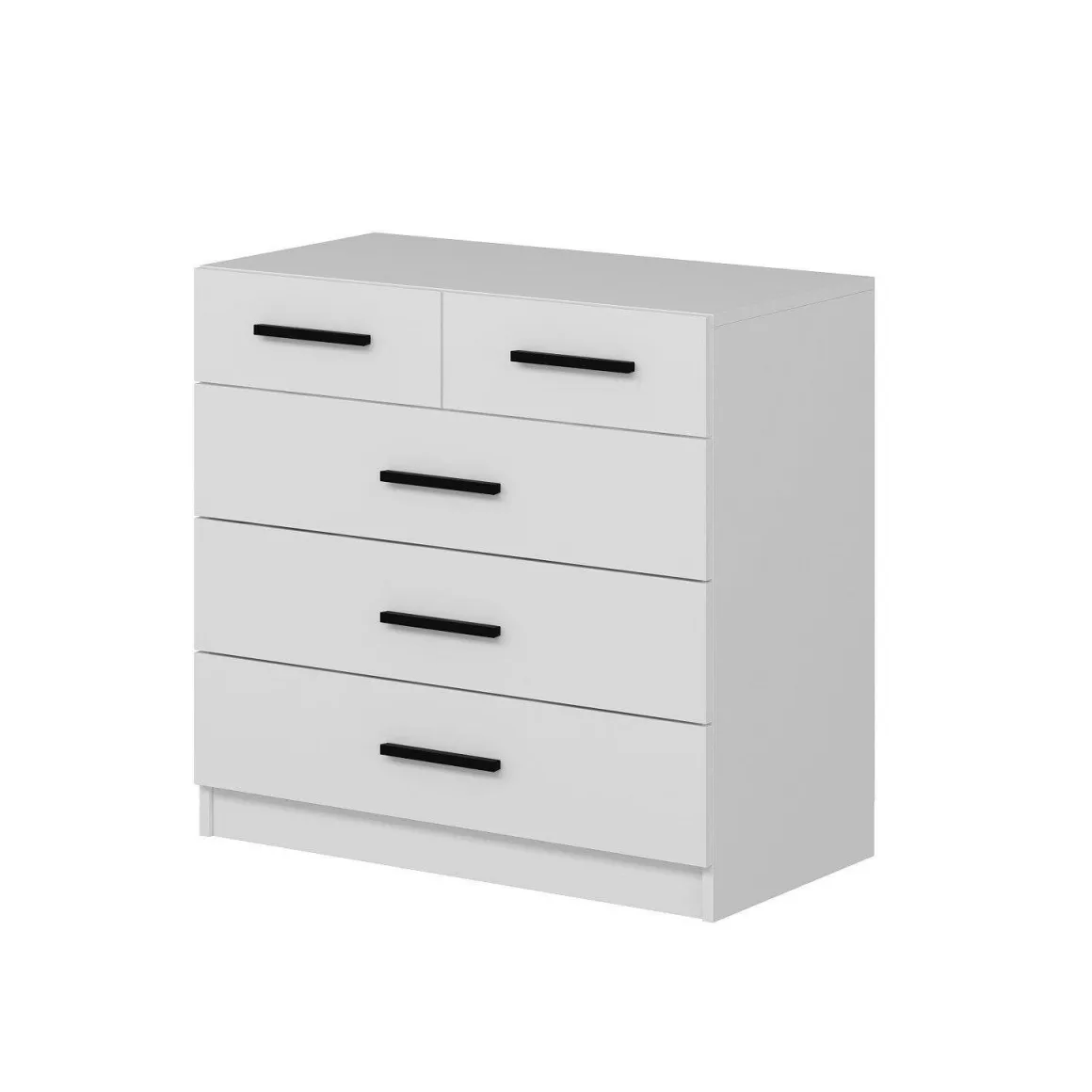 Cassettiere > Dmora Cassettiera con maniglie bianca 96x86h cm - Arika Bianco
