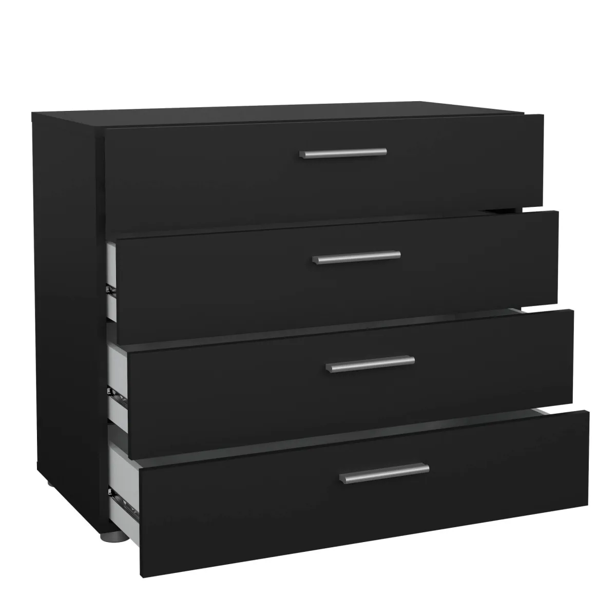 Cassettiere > Dmora Cassettiera con maniglie nera 80x68h cm - Arwen Nero