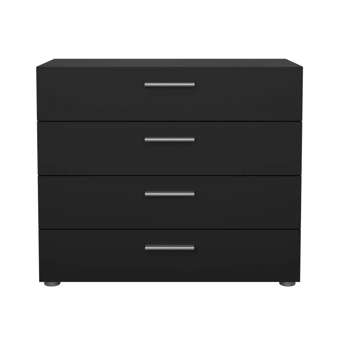 Cassettiere > Dmora Cassettiera con maniglie nera 80x68h cm - Arwen Nero