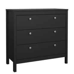 Cassettiera con maniglie nera 82x79h cm - Sagar