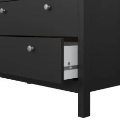 Cassettiere > Dmora Cassettiera con maniglie nera 82x98h cm - Nicholas Nero