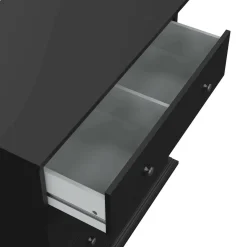 Cassettiera con maniglie nera 86x88h cm - Domeng