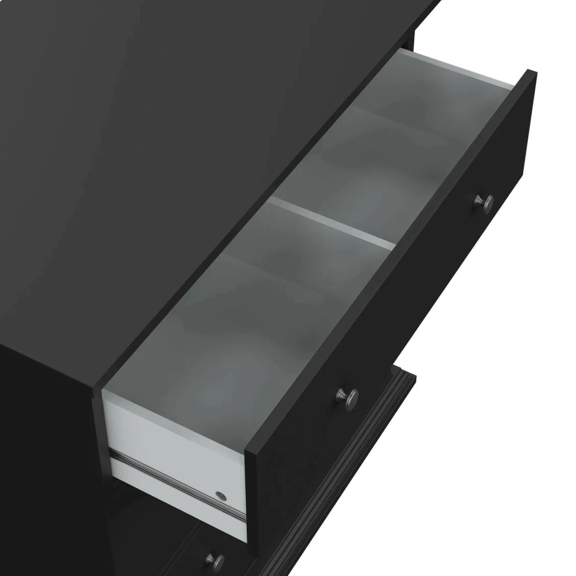 Cassettiera con maniglie nera 86x88h cm - Domeng