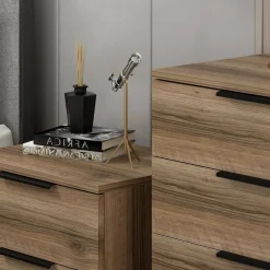 Cassettiera con maniglie noce 73x77h cm - elysee