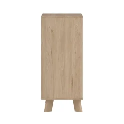Cassettiera con maniglie rovere e bianca 78x92h cm - Alamid