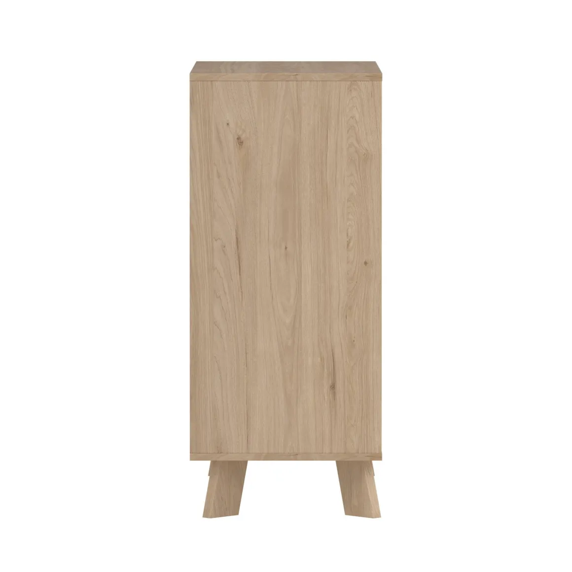 Cassettiera con maniglie rovere e bianca 78x92h cm - Alamid